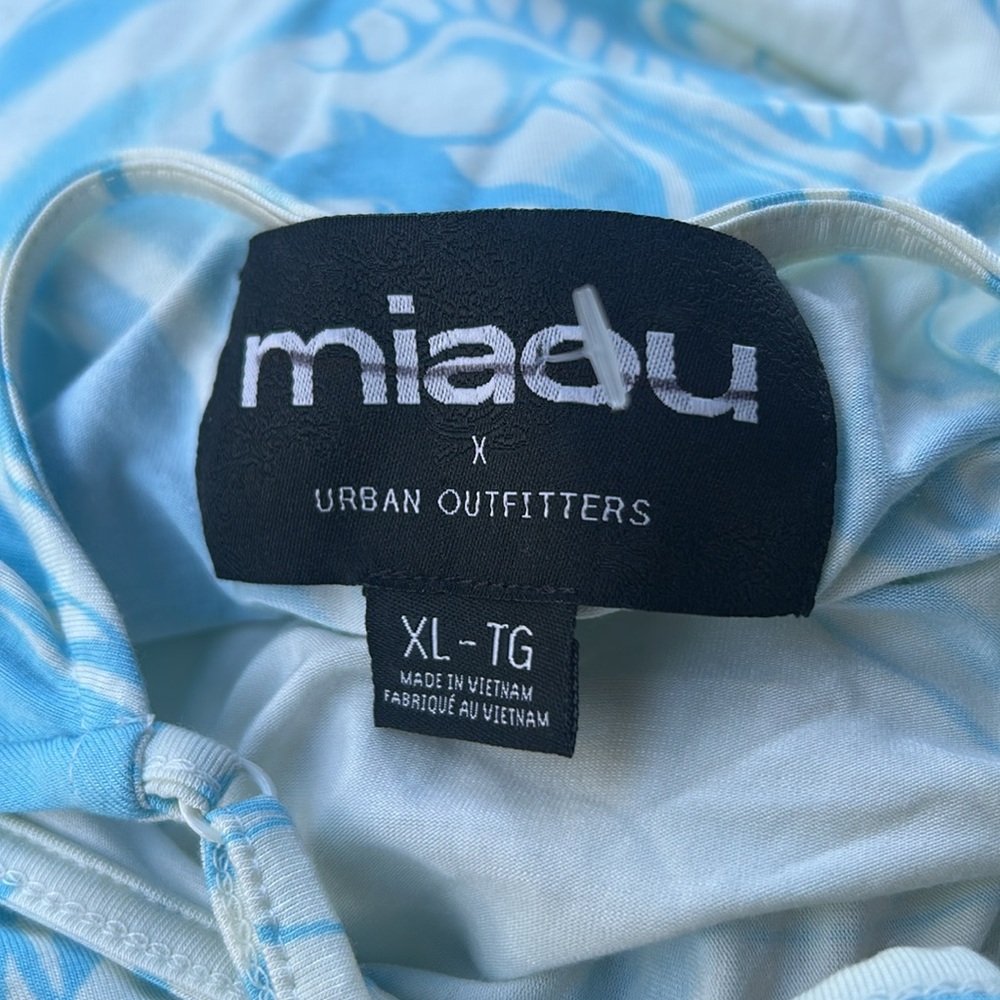 Miaou Sky Blue and Cream Mini Dress - Picture 11 of 13